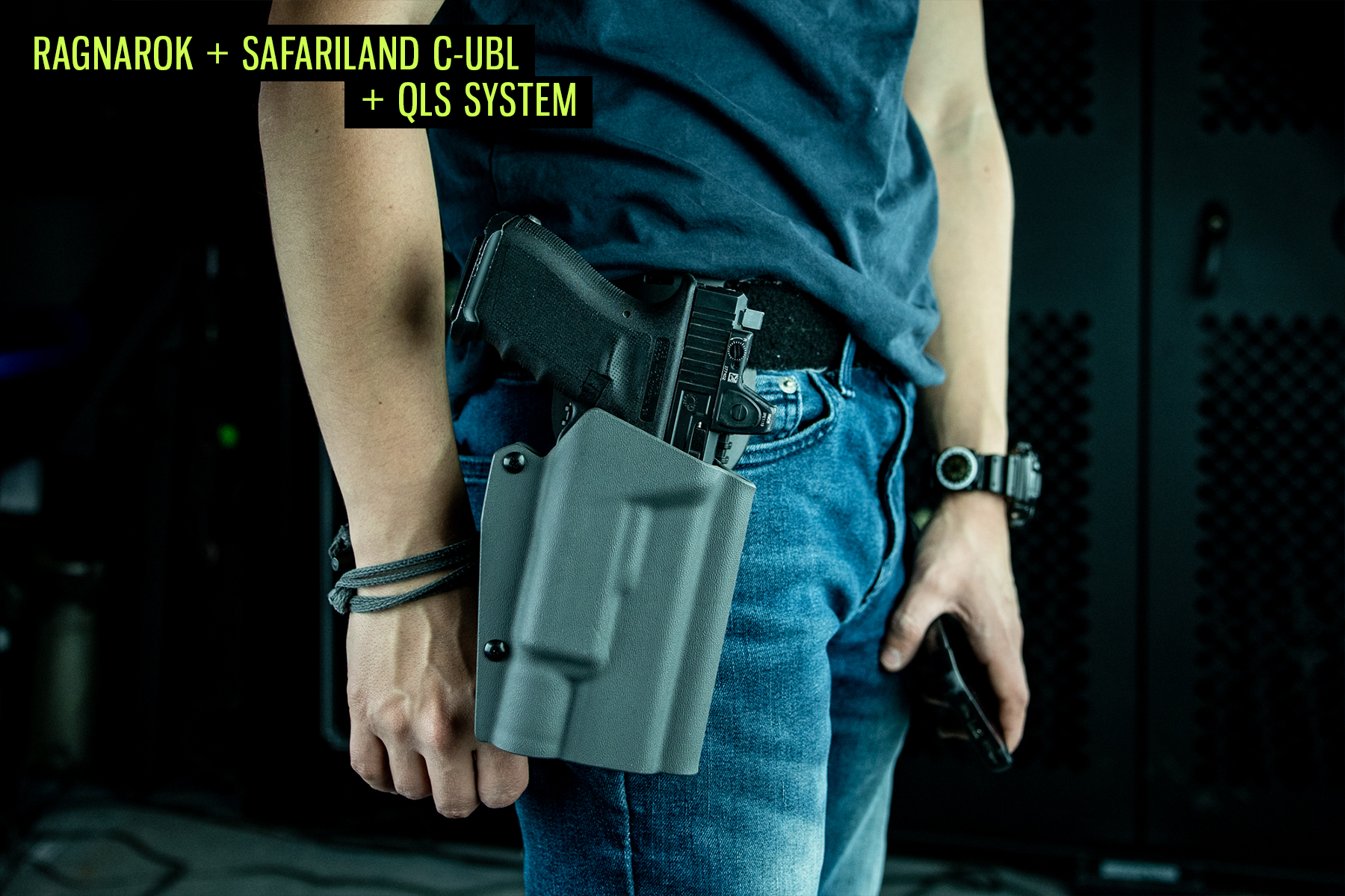 SOLD Safariland QLS Receiver, UBL Mid-ride and TrexArms Thigh